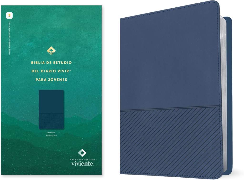 Biblia de estudio del diario vivir para jóvenes NTV con Filament (SentiPiel, Azul oscuro, Letra Roja) (Spanish Edition) by Nueva Traducción Viviente | barcode:9781496429896 | source:'9781496429896.jpg