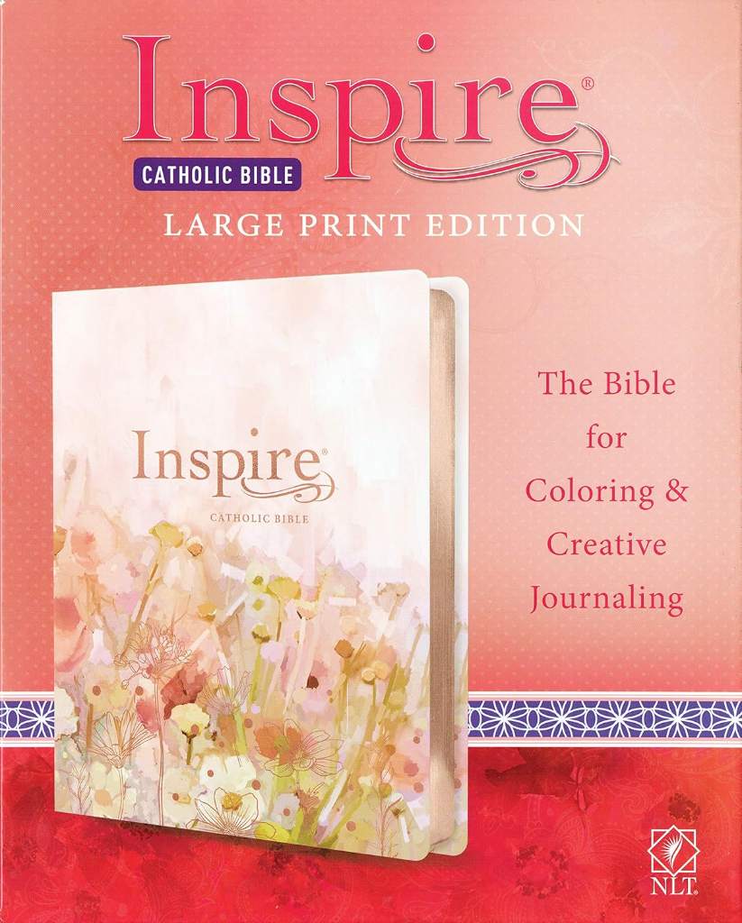 Inspire Catholic Bible NLT Large Print (LeatherLike, Multicolor): The Bible for Coloring & Creative Journaling by New Living Translation | barcode:9781496446831 | source:'9781496446831.jpg