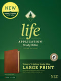 NLT Life Application Study Bible, Third Edition, Large Print (Genuine Leather, Brown, Indexed, Red Letter) by New Living Translation | barcode:9781496446893 | source:'9781496446893.jpg