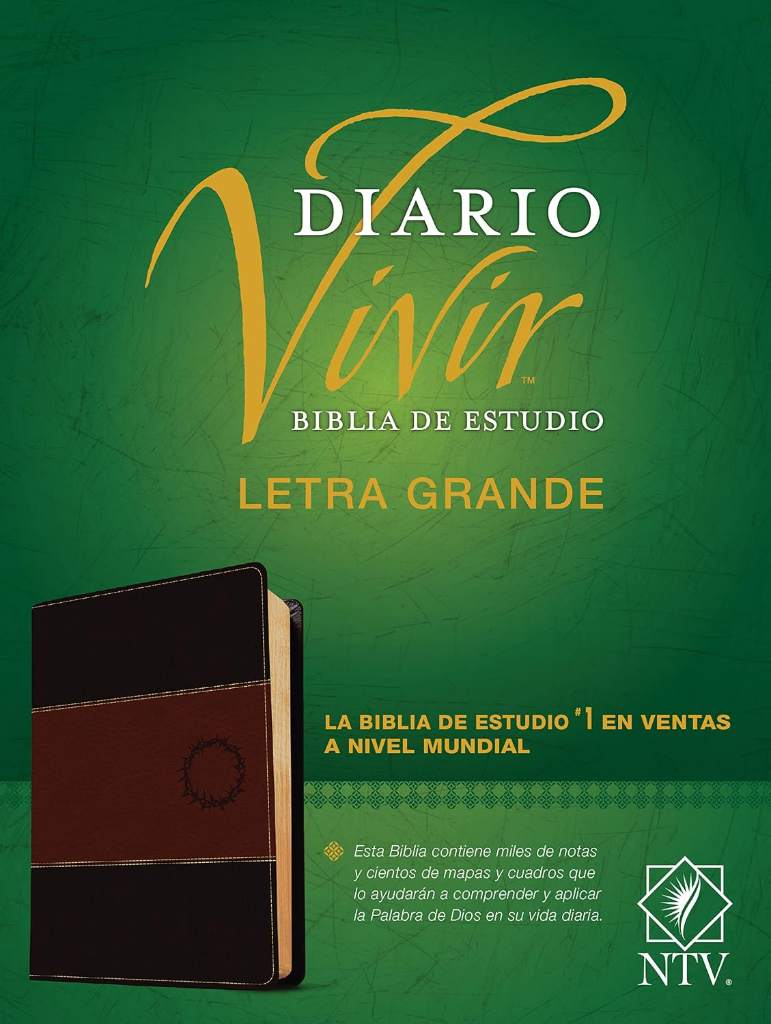 Biblia de estudio del diario vivir NTV, letra grande (SentiPiel, Café/Café claro, Letra Roja) (Spanish Edition) by Nueva Traducción Viviente | barcode:9781496455758 | source:'9781496455758.jpg