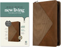 NLT Large Print Thinline Reference Zipper Bible, Filament Enabled (LeatherLike, Messenger Stone & Camel , Indexed, Red Letter) by New Living Translation | barcode:9781496466273 | source:'9781496466273.jpg