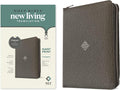 NLT Compact Giant Print Zipper Bible, Filament Enabled (LeatherLike, Woven Cross Gray, Red Letter) by New Living Translation | barcode:9781496480101 | source:'9781496480101.jpg