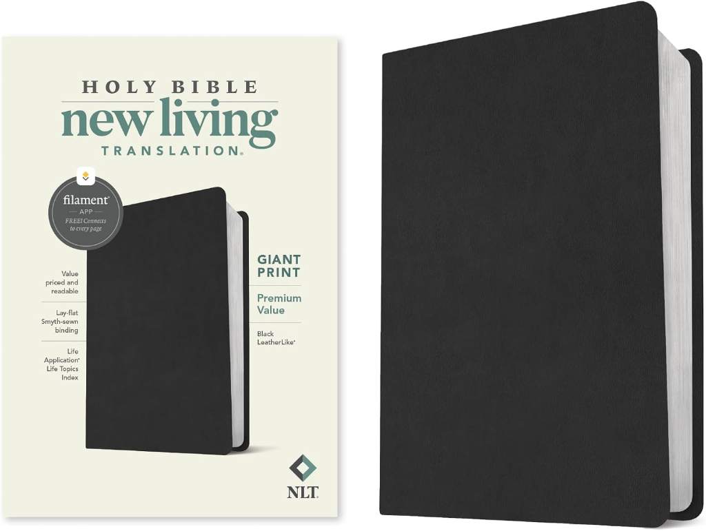 NLT Giant Print Premium Value Bible, Filament Enabled (LeatherLike, Black) by New Living Translation | barcode:9781496482648 | source:'9781496482648.jpg