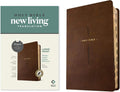 NLT Large Print Thinline Center-Column Reference Bible, Filament Enabled (LeatherLike, Brown Holy Cross, Indexed, Red Letter) by New Living Translation | barcode:9781496489937 | source:'9781496489937.jpg