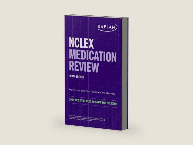 NCLEX Medication Review: 300+ Meds You Need to Know for the Exam (Kaplan Test Prep) by Kaplan Nursing | barcode:9781506289939 | source:'9781506289939-right-three-quarter.jpg