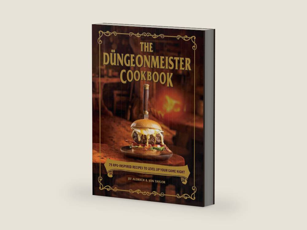The Düngeonmeister Cookbook: 75 RPG-Inspired Recipes to Level Up Your Game Night (Düngeonmeister Series) by Jef Aldrich | barcode:9781507218112 | source:'9781507218112-right-three-quarter.jpg