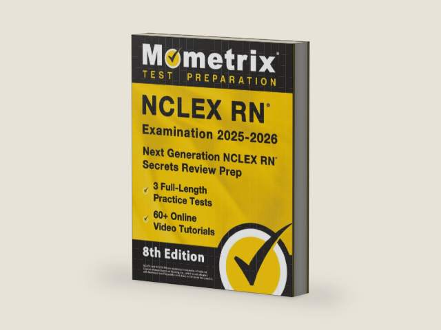 NCLEX RN Examination - Full-Length Practice Tests, Online Video Tutorials, Next Generation NCLEX RN Secrets Review Prep: [8th Edition] by Matthew Bowling | barcode:9781516727889 | source:'9781516727889-right-three-quarter.jpg