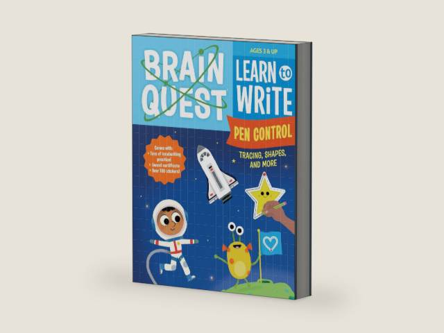Brain Quest Learn to Write: Pen Control, Tracing, Shapes, and More by Workman Publishing | barcode:9781523515998 | source:'9781523515998-right-three-quarter.jpg