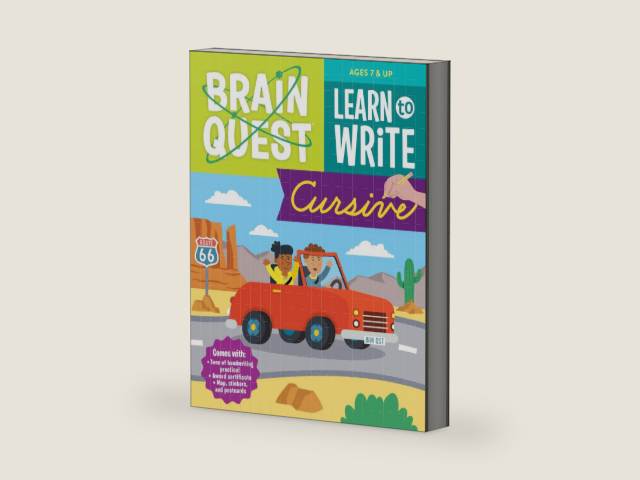 Brain Quest Learn to Write Cursive by Workman Publishing | barcode:9781523532162 | source:'9781523532162-right-three-quarter.jpg