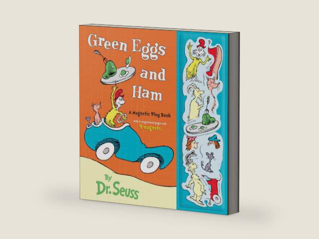 Green Eggs and Ham : A Magnetic Play Book (Green Eggs and Ham Novelty Books) by Dr. Seuss | barcode:9781524773458 | source:'9781524773458-right-three-quarter.jpg