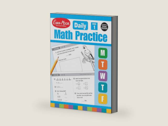 Evan-Moor Daily Math Practice, Grade 1 by Evan-Moor Educational Publishers | barcode:9781557997418 | source:'9781557997418-right-three-quarter.jpg