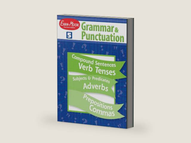 Grammar and Punctuation, Grade 5 by Evan-Moor Educational Publishers | barcode:9781557998491 | source:'9781557998491-right-three-quarter.jpg