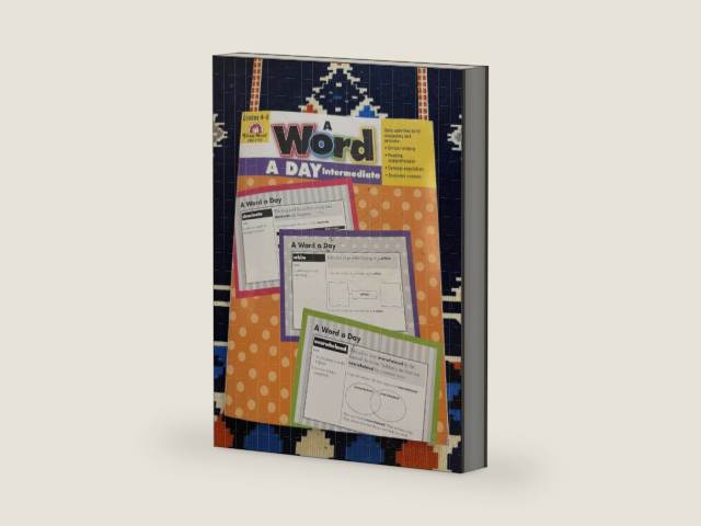 A Word a Day, Grades 4-8 by Evan-moor Educational Publishing | barcode:9781557998705 | source:'9781557998705-right-three-quarter.jpg