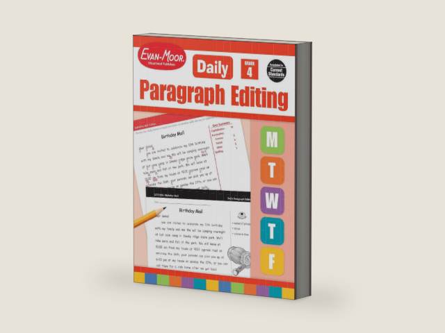 Evan-Moor Daily Paragraph Editing, Grade 4 Teacher Edition by Evan-Moor Educational Publishers | barcode:9781557999580 | source:'9781557999580-right-three-quarter.jpg