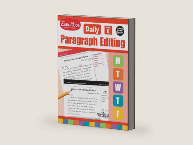 Evan-Moor Daily Paragraph Editing, Grade 6 Teacher Edition by Evan-Moor Educational Publishers | barcode:9781557999603 | source:'9781557999603-right-three-quarter.jpg
