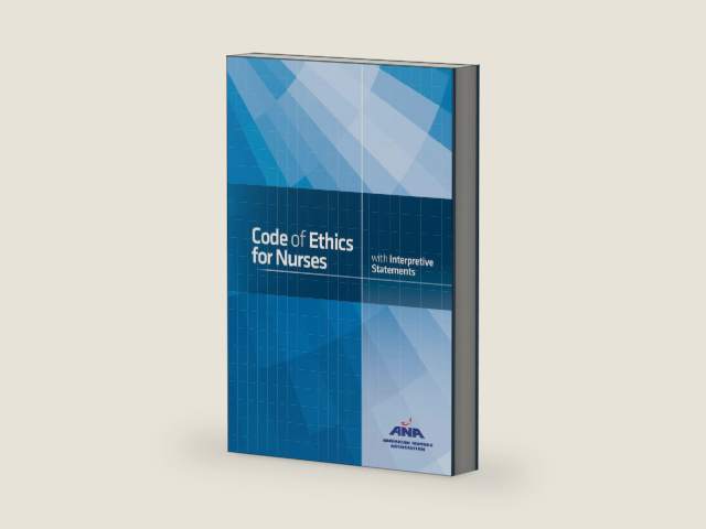 Code of Ethics for Nurses with Interpretive Statements by American Nurses Association | barcode:9781558105997 | source:'9781558105997-right-three-quarter.jpg
