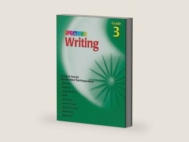 Spectrum Writing, Grade 3 by Carson-Dellosa Publishing | barcode:9781561899333 | source:'9781561899333-right-three-quarter.jpg