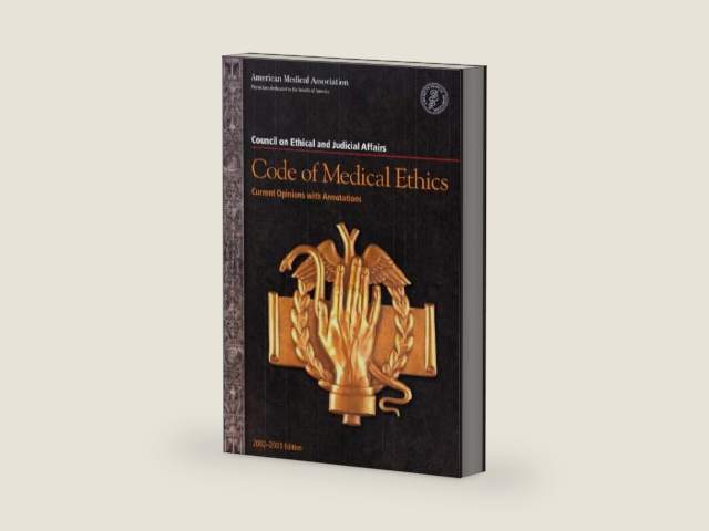 Code of Medical Ethics: Current Opinions with Annotations 2002-2003 by American Medical Association. Council on Ethical and Judicial Affairs | barcode:9781579472856 | source:'9781579472856-right-three-quarter.jpg
