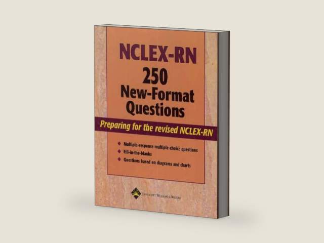 Nclex-Rn 250 New-Format Questions by Springhouse | barcode:9781582553078 | source:'9781582553078-right-three-quarter.jpg
