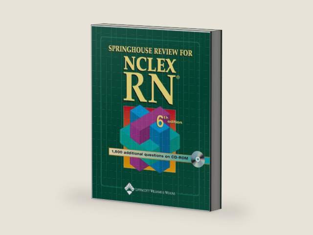 NCLEX-RN 250 New-Format Questions (Nursing Review Practice) by Springhouse | barcode:9781582554730 | source:'9781582554730-right-three-quarter.jpg