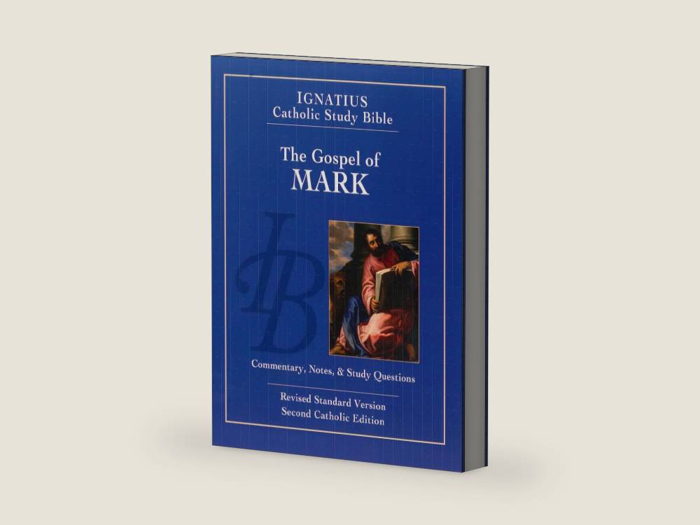 Gospel According to Mark (Ignatius Catholic Study Bible) by Scott Hahn | barcode:9781586174590 | source:'9781586174590-right-three-quarter.jpg