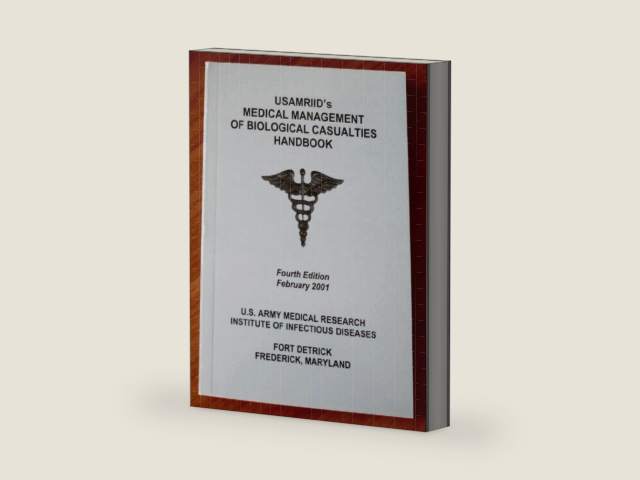 Usamriid's Medical Management Of Biological Casualties Handbook by U. s. Army Medical Research | barcode:9781588081629 | source:'9781588081629-right-three-quarter.jpg