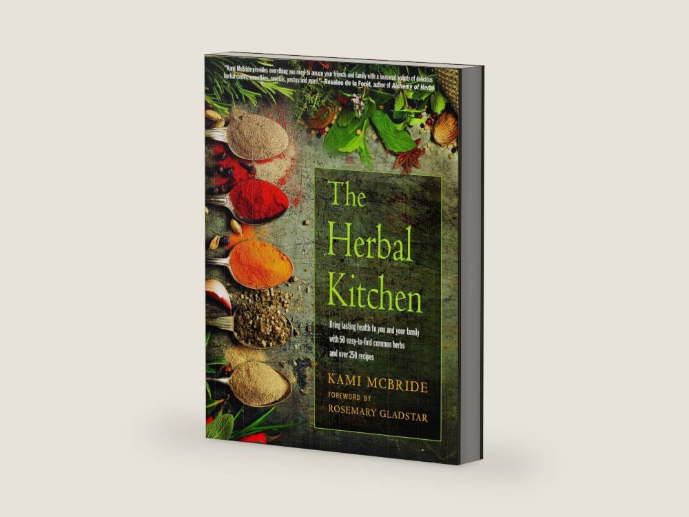 The Herbal Kitchen: Bring Lasting Health to You and Your Family with 50 Easy-to-Find Common Herbs and Over 250 Recipes by Kami McBride | barcode:9781590035177 | source:'9781590035177-right-three-quarter.jpg