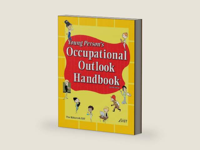 Young Person's Occupational Outlook Handbook by EDITORS AT JIST | barcode:9781593577438 | source:'9781593577438-right-three-quarter.jpg