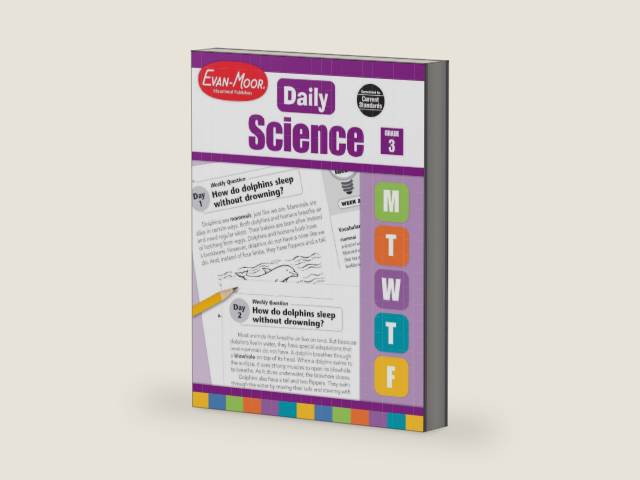 Evan-Moor Daily Science, Grade 3 Homeschooling and Classroom Resource Workbook, Printable Worksheets, Teaching Edition, Earth, Life, and Physical Science, Vocabulary, Test Prep, Hands-On Projects by Evan-Moor Educational Publishers | barcode:9781596734210 | source:'9781596734210-right-three-quarter.jpg