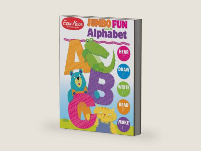 Evan-Moor Jumbo Fun With the Alphabet: Grades Prek-1 by Evan-Moor Educational Publishers | barcode:9781596739420 | source:'9781596739420-right-three-quarter.jpg