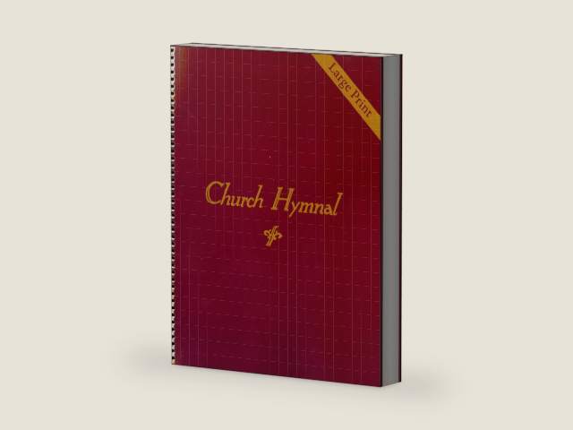 Church Hymnal (Coil Bound Large Print) "Red Back Hymnal" (Large Print - Shape Note Format) by Pathway Music | barcode:9781596846197 | source:'9781596846197-right-three-quarter.jpg