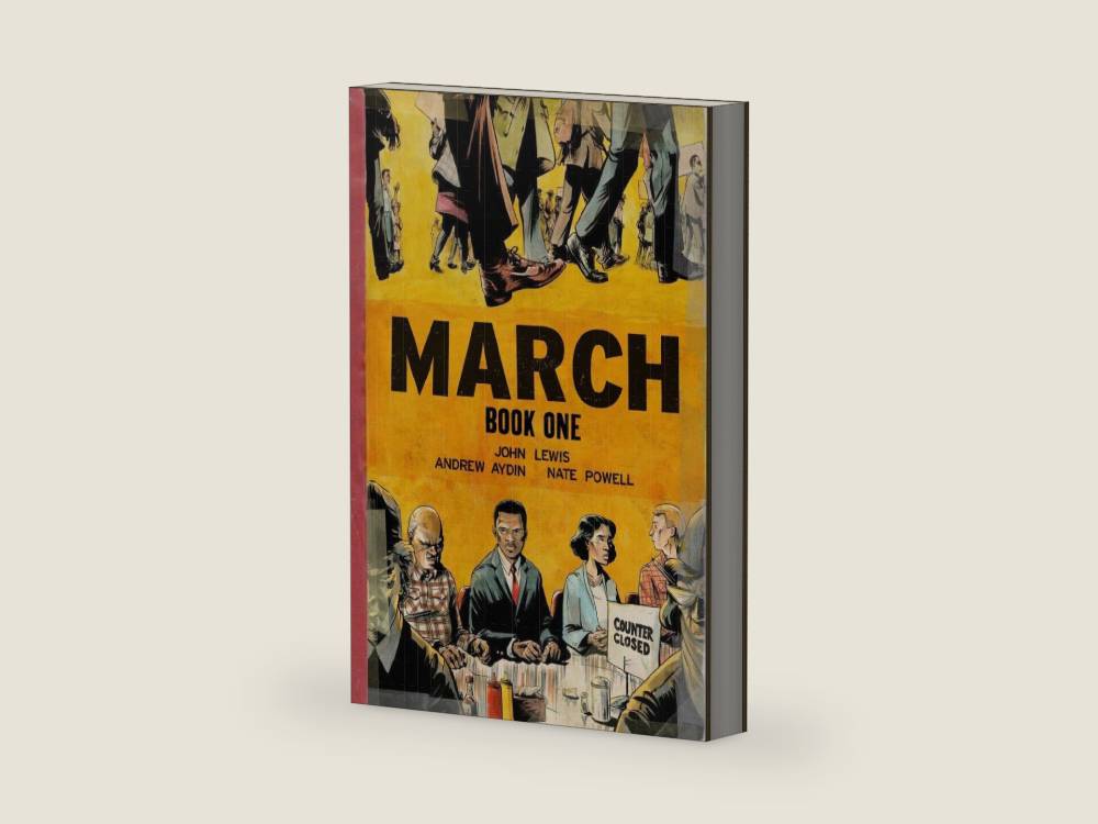 March: Book One by John Lewis | barcode:9781603093002 | source:'9781603093002-right-three-quarter.jpg