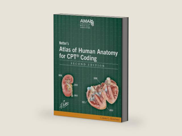 Netter's Atlas of Human Anatomy for CPT Coding by Celeste G. Kirschner | barcode:9781603591096 | source:'9781603591096-right-three-quarter.jpg