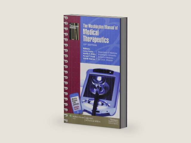 The Washington Manual of Medical Therapeutics by M.D. Foster, Corey | barcode:9781605470146 | source:'9781605470146-right-three-quarter.jpg