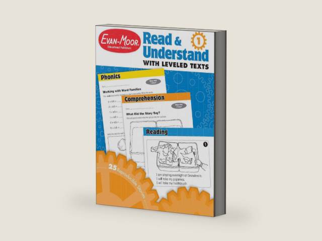 Evan-Moor Read and Understand with Leveled Texts, Grade 1 by Evan-Moor | barcode:9781608236701 | source:'9781608236701-right-three-quarter.jpg