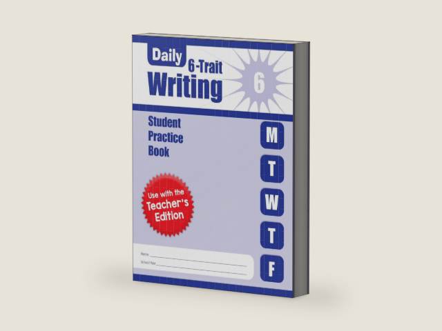 Evan-Moor Daily 6-trait Writing, Grade 6 by Evan-Moor Educational Publishers | barcode:9781609633417 | source:'9781609633417-right-three-quarter.jpg