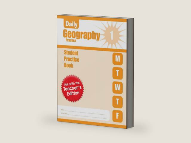 Evan-Moor Daily Geography Practice, Grade 1 Student Workbook by Evan-Moor Educational Publishers | barcode:9781609633738 | source:'9781609633738-right-three-quarter.jpg