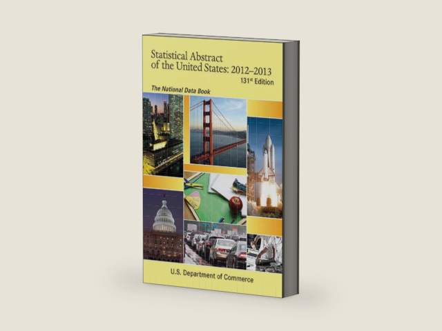 Statistical Abstract of the United States 2012-2013: The National Data Book by U.S. Department of Commerce | barcode:9781616086992 | source:'9781616086992-right-three-quarter.jpg