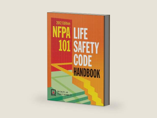NFPA 101®: Life Safety Code® Handbook 2012 Edition by Ron Cote | barcode:9781616651299 | source:'9781616651299-right-three-quarter.jpg