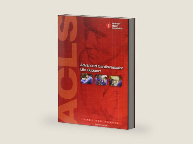 Advanced Cardiovascular Life Support: Provider Manual by Elizabeth Sinz | barcode:9781616690106 | source:'9781616690106-right-three-quarter.jpg