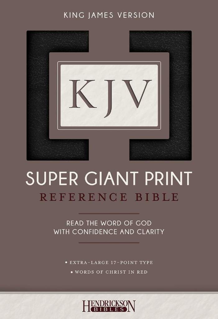 KJV Super Giant Print Reference Bible (Imitation Leather, Black, Red Letter) by Hendrickson Publishers | barcode:9781619709690 | source:'9781619709690.jpg