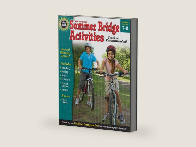 Summer Bridge Activities®, Grades 7 - 8 by Summer Bridge Activities | barcode:9781620576144 | source:'9781620576144-right-three-quarter.jpg