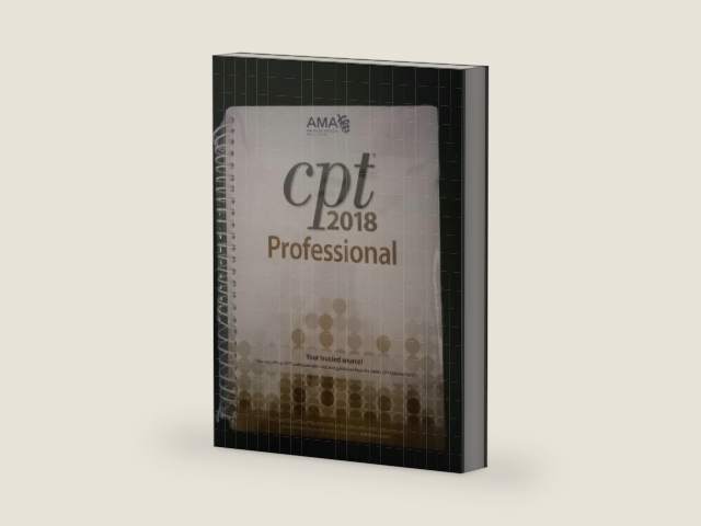 CPT 2018 Professional by American Medical Association | barcode:9781622026005 | source:'9781622026005-right-three-quarter.jpg