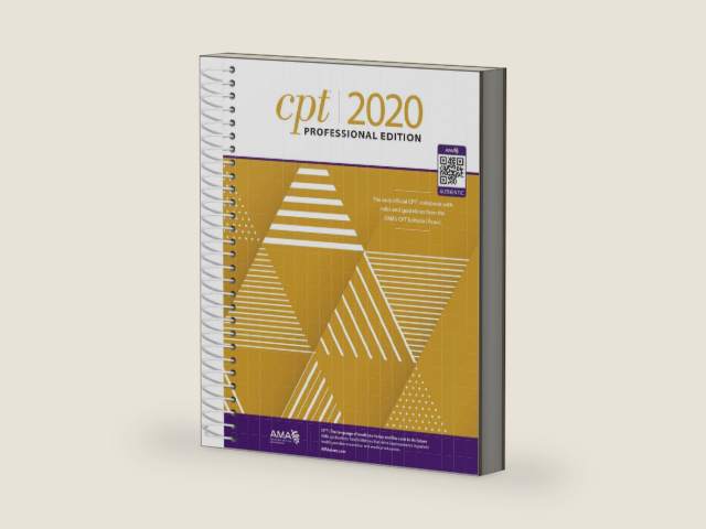 CPT Professional 2020 (CPT / Current Procedural Terminology (Professional Edition)) by American Medical Association | barcode:9781622028986 | source:'9781622028986-right-three-quarter.jpg