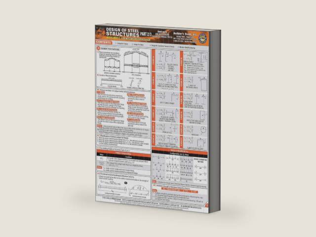 Design of Steel Structures Quick-Card Part 2/3 based on AISC 360-16 and AISC Construction Manual 15th Ed. by CivilEN LLC | barcode:9781622703302 | source:'9781622703302-right-three-quarter.jpg