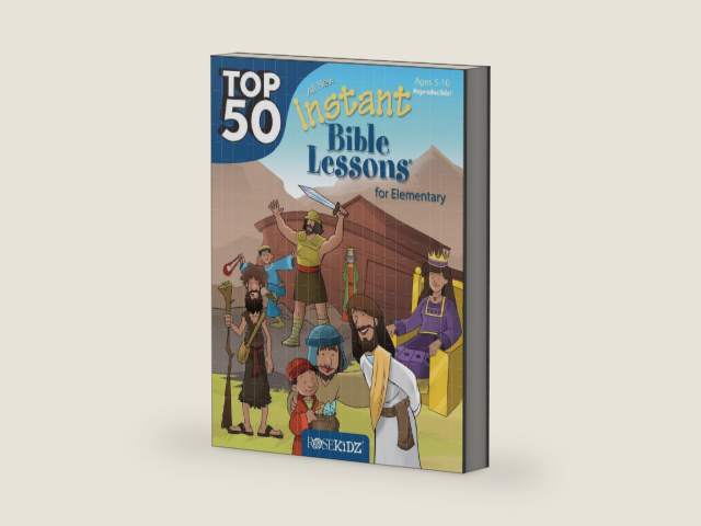 Top 50 Instant Bible Lessons for Elementary with Object Lessons by Lindsey Whitney | barcode:9781628624984 | source:'9781628624984-right-three-quarter.jpg