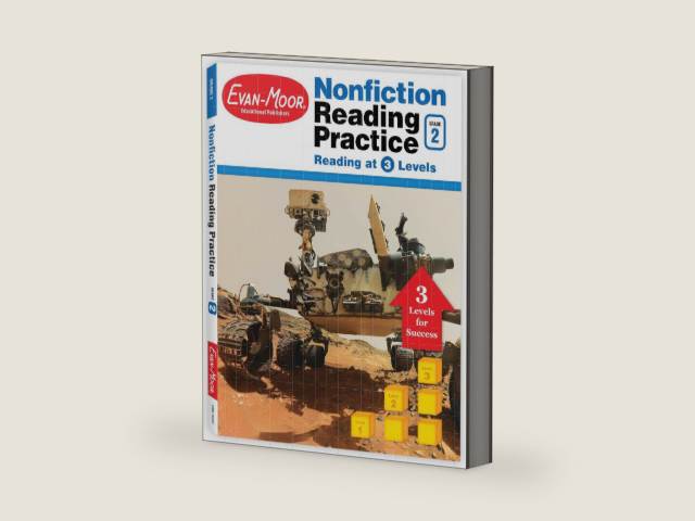 Evan-Moor Non-Fiction Reading Practice, Grade 2 by Evan-Moor Educational Publishers | barcode:9781629383163 | source:'9781629383163-right-three-quarter.jpg