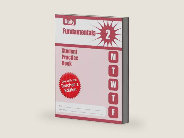 Daily Fundamentals, Grade 2 Individual Student Practice Book by Evan-Moor Corporation | barcode:9781629383682 | source:'9781629383682-right-three-quarter.jpg