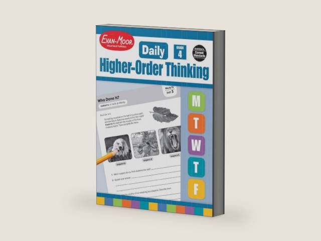 Evan-Moor Daily Higher-Order Thinking, Grade 4 Teacher Edition by Evan-Moor Educational Publishers | barcode:9781629384573 | source:'9781629384573-right-three-quarter.jpg