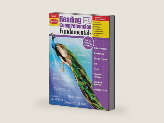 Evan-Moor Reading Comprehension Fundamentals, Grade 4 Teacher's Edition - Supplemental Teaching Resource for Reading by Evan-Moor Educational Publishers | barcode:9781629384634 | source:'9781629384634-right-three-quarter.jpg